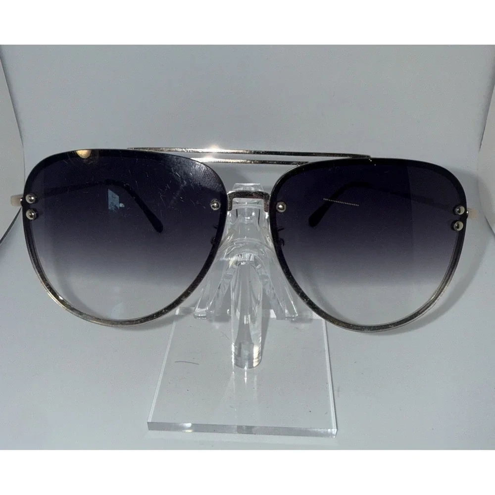 Vivien Fang 87247 Polarized Aviator Sunglasses Gold Purple Gradient 145mm